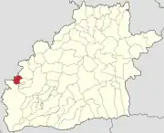 Localizarea în cadrul județului