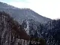 Cetatea Poenari, vedere de pe drumul spre Barajul Vidraru
