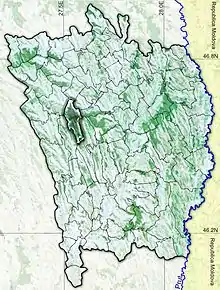 Amplasarea în cadrul județului