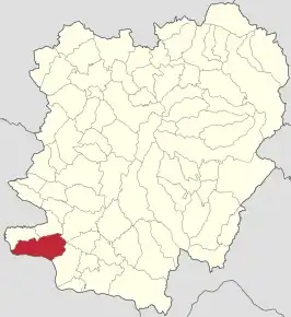 Amplasarea în cadrul județului