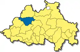 Poziția  Pollenfeld pe harta districtului Eichstätt