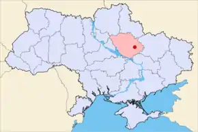 Poziția localității Poltava