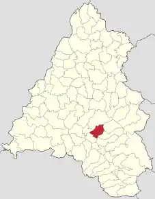 Localizare în cadrul județului