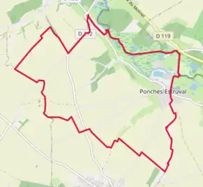 Poziția localității Ponches-Estruval