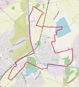 Poziția localității Pont-à-Vendin