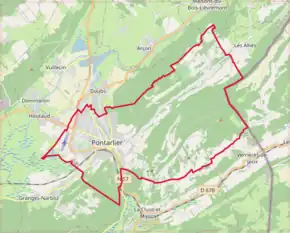 Poziția localității Pontarlier