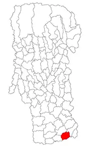 Amplasarea în cadrul județului