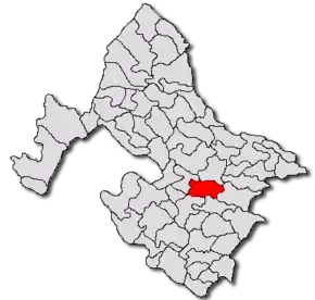 Poziția localității Poroina Mare