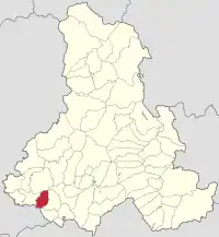 Localizare în cadrul județului