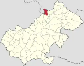 Localizare în cadrul județului