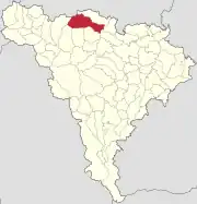 Localizarea în cadrul județului