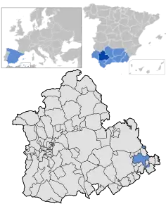 Poziția localității Estepa