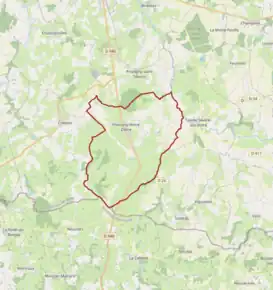 Poziția localității Pouligny-Notre-Dame