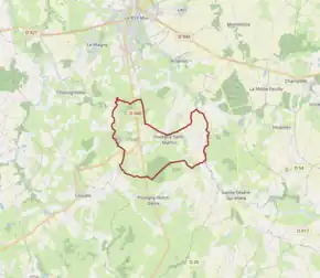 Poziția localității Pouligny-Saint-Martin