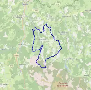 Poziția localității Poussanges