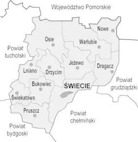 Poziția localității Świecie