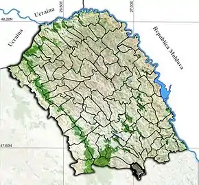 Amplasarea în cadrul județului