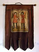 Prapor cu icoana Sfinților Arhangheli