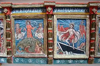 Praznicare din tâmpla bisericii din Bârsana