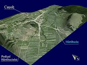 Poziția localității Cașolț