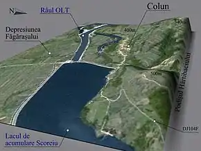 Poziția localității Colun