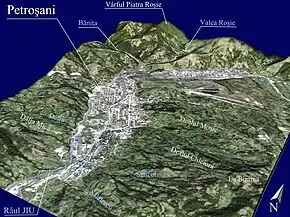 Hartă de poziționare pentru Petroșani
