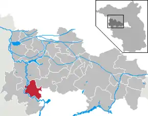 Poziția orașului Premnitz pe harta districtului Havelland