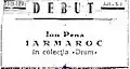 Revista „Prepoem” – an I, nr. 11 din mai 1940 - anunță apariția volumului de poezii „Iarmaroc” de Ion Pena