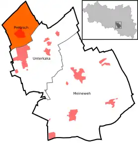 Poziția localității Pretzsch