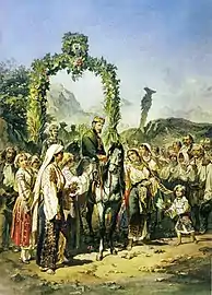 Domnitorul Carol I primit într-un sat din Carpați - 7 iulie 1868