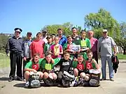 Echipa Școlii generale din com. Giroc câștigătoare a concursului de elevi „Prietenii pompierilor”, etapa județeană în anul 2011.