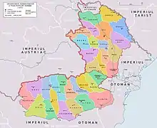 Județele principatelor române în 1800