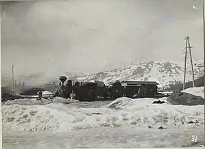 Imaginea căii ferate în Pasul Prislop