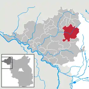 Poziția  Pritzwalk pe harta districtului Prignitz