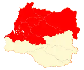 Localizare în cadrul țării