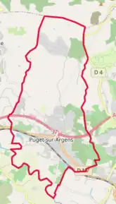 Poziția localității Puget-sur-Argens