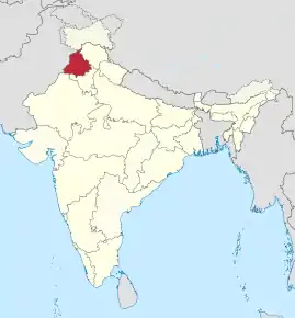 Poziția regiunii Punjab