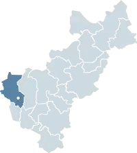Location of Querétaro within the State