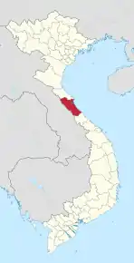 Poziția regiunii Provincie Quảng Bình