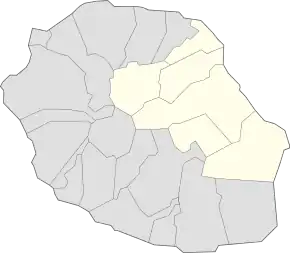 Arondismentul Saint-Benoît în cadrul departamentului Réunion