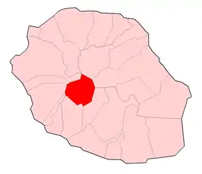 Poziția localității Cilaos