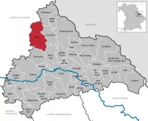 Poziția localității Rötz