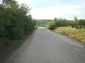 Drumul spre satul Cergău Mic