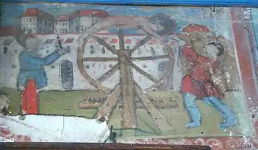 Scena tragerii pe roată