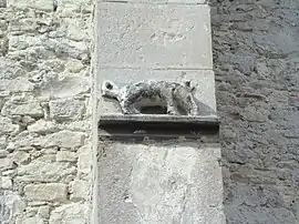 Biserica evanghelică (detaliu: „biserica scroafei”, conform legendei)