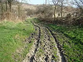 Ulițele din sat devin aproape impracticabile după ploaie