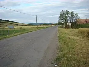 Intrarea în satul Luna de Jos