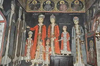 Portretele ctitorilor din pronaosul bisericii