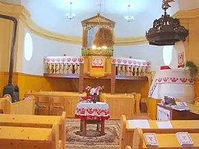 Biserica reformată din Cinta (interiorul)