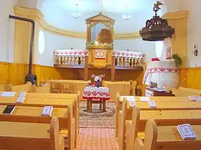 Biserica reformată (interiorul navei)